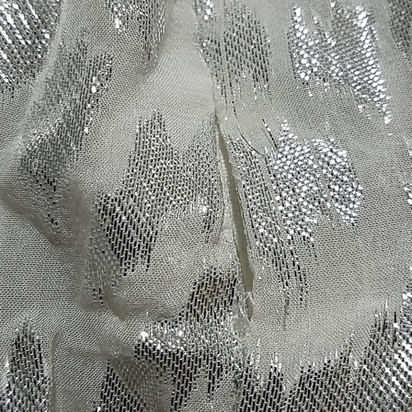 NWOT TRINA TURK CREAM SILK METALLIC SHIMMER  EVENT DRESS SIZE 2 NEW FAIRY WHIMSY - Picture 7 of 8